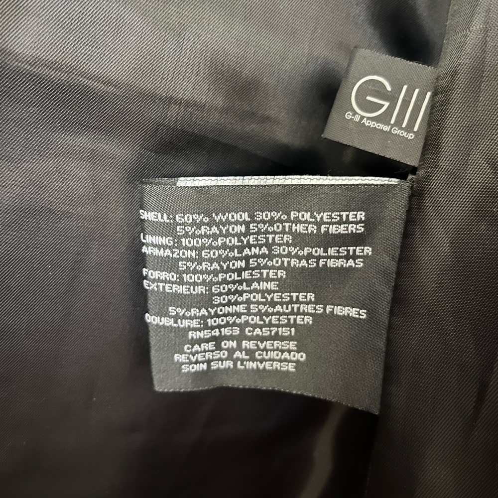 🖤🗝️GORG Kenneth Cole NY Black Grey Car Coat Spring Fall Slim Fit Sexy🕶️ Sz 6 - Picture 5 of 5